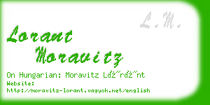 lorant moravitz business card